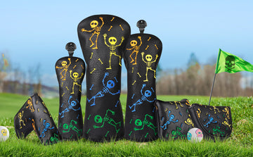 Dancing Skull Driver Putter Golf Head Cover Set